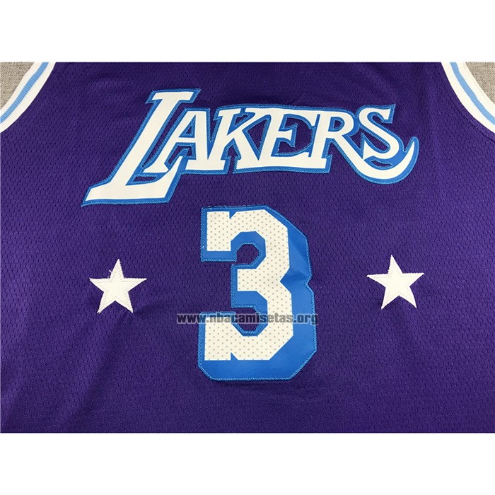 Camiseta Los Angeles Lakers Anthony Davis NO 3 Ciudad Edition 2021-22 Violeta
